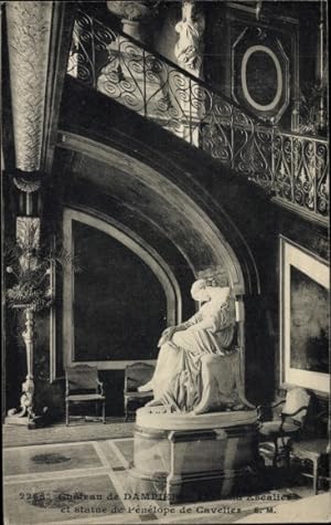 Ansichtskarte / Postkarte Dampierre-Yvelines, Chateau et statue de Pénélope de Cavelier