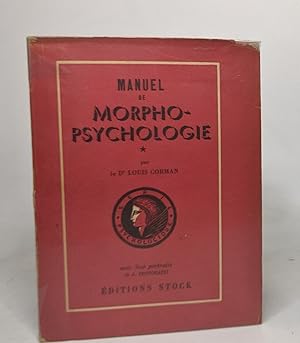 Image du vendeur pour Manuel de morpho-psychologie mis en vente par crealivres