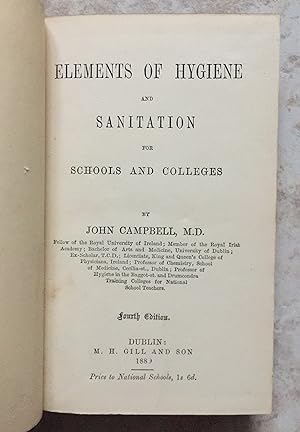 Elements of Hygiene and Sanitation for Schools and Colleges