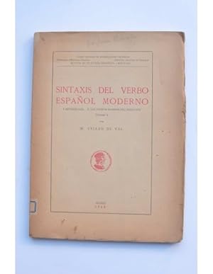 Seller image for Sintxis del verbo espaol moderno. Vol. I. for sale by LIBRERA SOLAR DEL BRUTO