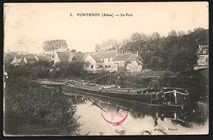 Carte postale Fontenoy, Le Port, bateau à vapeur