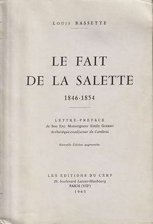 Seller image for Le fait de la Salette 1846-1854. for sale by ARTLINK