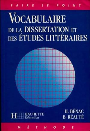 Seller image for Vocabulaire dissert. ?tudes litt?raires - Benac-H+Reaute for sale by Book Hmisphres