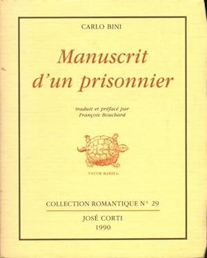 Imagen del vendedor de Manuscrit d un prisonnier - Carlo Bini a la venta por Book Hmisphres