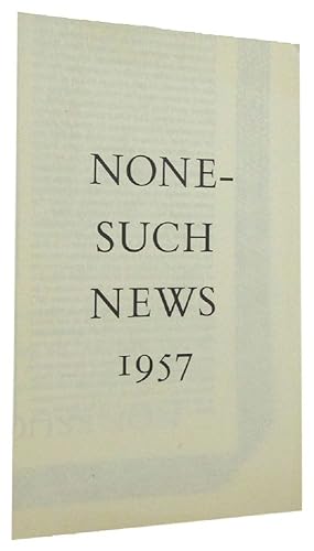 NONESUCH NEWS 1957