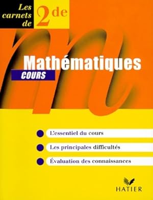 Mathématiques seconde carnet de cours - J. -D Picchiottino