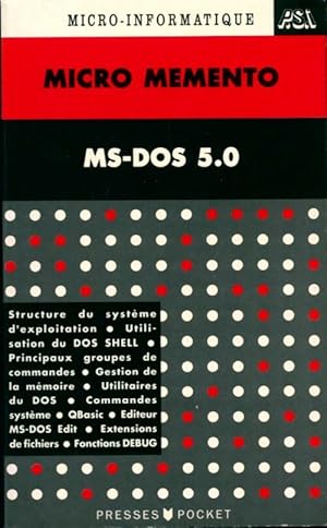 Bild des Verkufers fr Ms-Dos 5. 0 - Alphonse Carlier zum Verkauf von Book Hmisphres