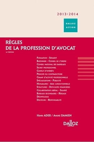 Seller image for R?gles de la profession d'avocat - Henri Ader for sale by Book Hmisphres