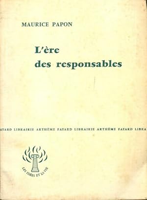 Seller image for L'?re des responsables - Maurice Papon for sale by Book Hmisphres