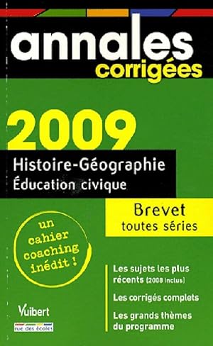 Histoire-g ographie, Education civique Brevet Corrig s 2009 - judith Bertrand