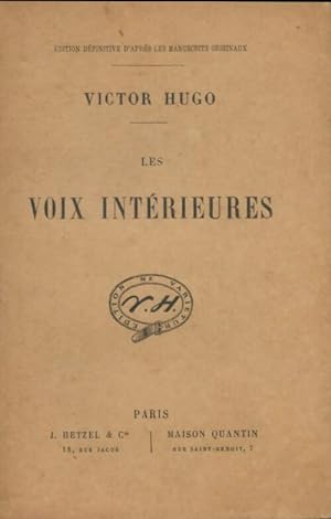 Les voix intérieures - Victor Hugo