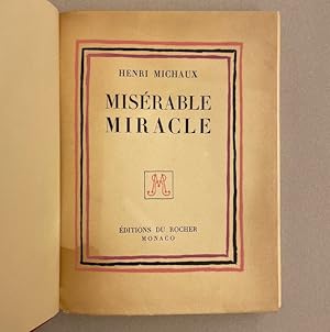 Seller image for Misrable miracle. (La mescaline.) for sale by Le Cabinet d'Amateur