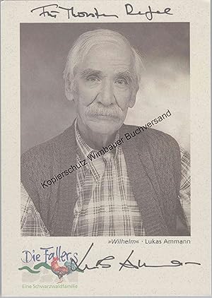 Bild des Verkufers fr Original Autogramm Lukas Ammann (1912-2017 schweizer Schauspieler) Die Fallers Graf Yoster /// Autogramm Autograph signiert signed signee zum Verkauf von Antiquariat im Kaiserviertel | Wimbauer Buchversand