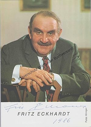 Bild des Verkufers fr Original Autogramm Fritz Eckhardt (1907-1995) /// Autograph signiert signed signee zum Verkauf von Antiquariat im Kaiserviertel | Wimbauer Buchversand