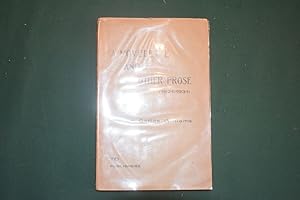 A Novelette and other Prose (1921-1931). To publishers