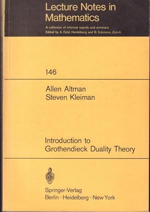 Bild des Verkufers fr Introduction to Grothendieck Duality Theory. zum Verkauf von Rnnells Antikvariat AB
