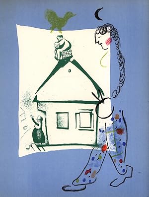 Das Haus in meinem Dorf. [1960]. [Original-Farblithografie / original colour lithograph].