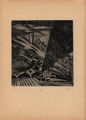 Landschaft. 1919. [Signierte Original-Radierung / signed original etching].