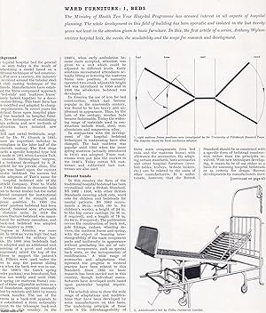 Seller image for Ward Furniture; Hospital Beds, Bedside Lockers, Overbed Tables, and Screening. The Ministry of Health Ten Year Hospital Programme. By Anthony Wylson. This is an original article from The Architectural Review, 1962. for sale by Cosmo Books