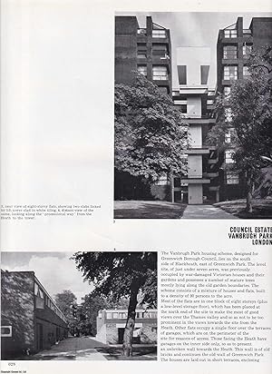 Imagen del vendedor de Council Estate, Vanbrugh Park, London. Architects Chamberlin, Powell & Bon. This is an original article from The Architectural Review, 1965. a la venta por Cosmo Books