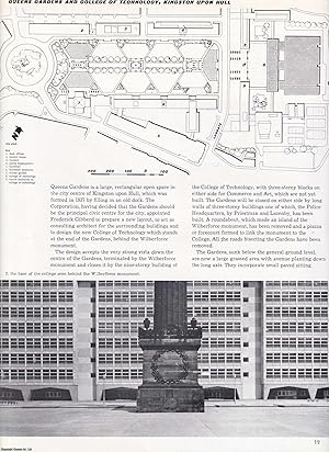 Image du vendeur pour Queens Gardens and College of Technology, Kingston upon Hull. Architect; Frederick Gibberd. This is an original article from The Architectural Review, 1962. mis en vente par Cosmo Books