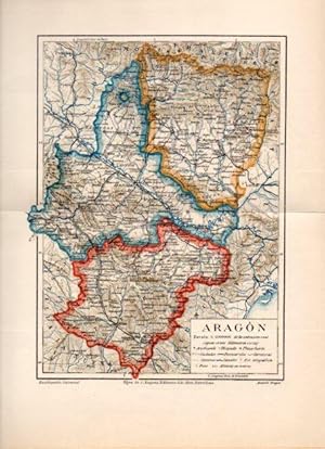LAMINA V31510: Mapa de la Provincia de Aragon