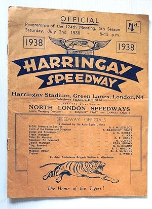 Harringay Speedway Programme of 124th Meeting 5th Season July 2nd 1938