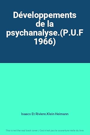 Seller image for Dveloppements de la psychanalyse.(P.U.F 1966) for sale by Ammareal