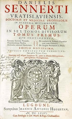 Immagine del venditore per DANIELIS SENNERTI OPERA OMNIA. J.A. HUGUETAN. EXPURGADO. LUGDUNUM. FRANCIA. 1676 venduto da Arte & Antigedades Riera