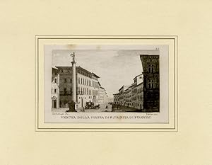 Seller image for Veduta della piazza di S. Trinita di Firenze. for sale by Libreria Oreste Gozzini snc