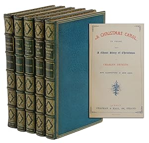 Seller image for [The Christmas Books] A Christmas Carol; The Chimes; The Cricket on the Hearth; The Battle of Life [and] The Haunted Man for sale by Burnside Rare Books, ABAA