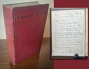 Image du vendeur pour A PASSAGE TO INDIA. with handwritten letter from Forster to the owner mis en vente par TBCL The Book Collector's Library