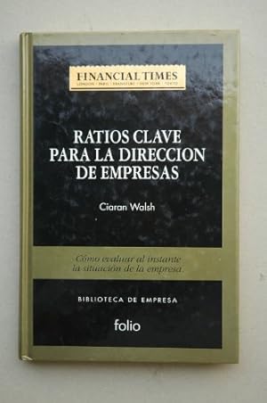 Imagen del vendedor de Ratios clave para la direccion de empresas (biblioteca de empresa fina a la venta por Reliant Bookstore