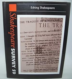 Seller image for Editing Shakespeare (Shakespeare Survey Volume 59: An Annual Survey of Shakespeare Studies and Production) for sale by Easy Chair Books