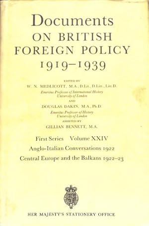 Immagine del venditore per Anglo-Italian conversations, June-July, 1922: Central Europe and the Balkans, 1922-23, The Corfu crisis, 1923: 1st Series, v. 24 (Documents on British foreign policy, 1919-39. 1st series, 24) venduto da WeBuyBooks