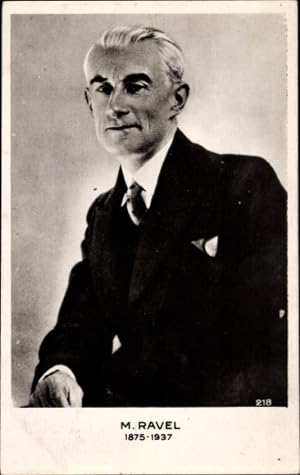 Ansichtskarte / Postkarte Französischer Komponist Maurice Ravel, Portrait
