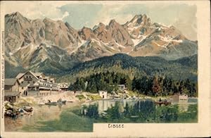 Litho Grainau in Oberbayern, Eibsee