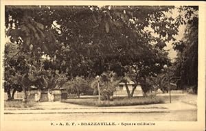 Ansichtskarte / Postkarte Brazzaville Französisch-Kongo, Militärplatz