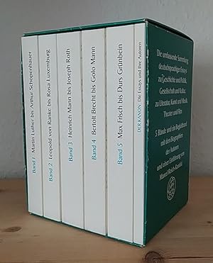 Der Kanon. Die deutsche Literatur. Essays. 5 Bände in Kassette + Begleitband. [Herausgegeben von ...