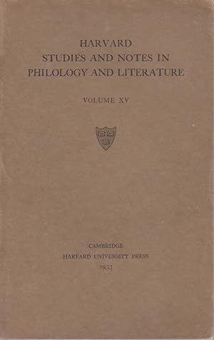 Harvard Studies and Notes in Philology and Literature, Vol. 15.