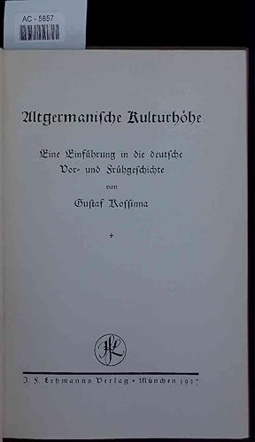 Seller image for Altgermanische Kulturhhe. for sale by Antiquariat Bookfarm