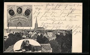 Imagen del vendedor de Ansichtskarte Buxtehude, Panorama mit Hund u. Masken a la venta por Bartko-Reher