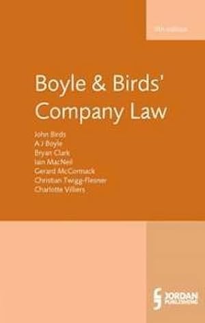 Bild des Verkufers fr Boyle & Birds' Company Law zum Verkauf von WeBuyBooks