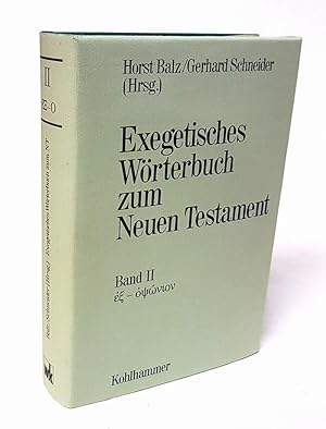 Bild des Verkufers fr Exegetisches Wrterbuch zum Neuen Testament. Band II: ex - opsonion (graece). zum Verkauf von Antiquariat Dennis R. Plummer