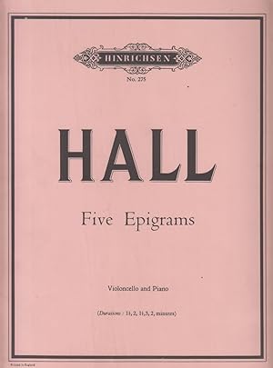 Five Epigrams for Cello & Piano