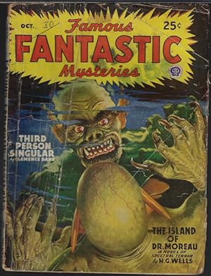 Image du vendeur pour FAMOUS FANTASTIC MYSTERIES: October, Oct. 1946 ("The Island of Dr. Moreau") mis en vente par Books from the Crypt