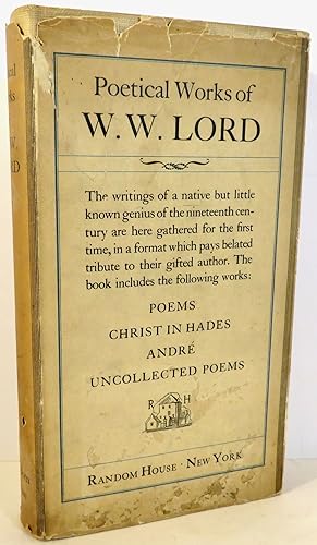 Immagine del venditore per The Complete Poetical Works of W. W. Lord venduto da Evolving Lens Bookseller