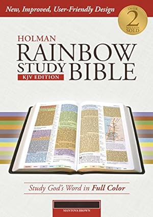 Seller image for Holman Rainbow Study Bible: KJV Edition, Mantova Brown LeatherTouch for sale by Books for Life