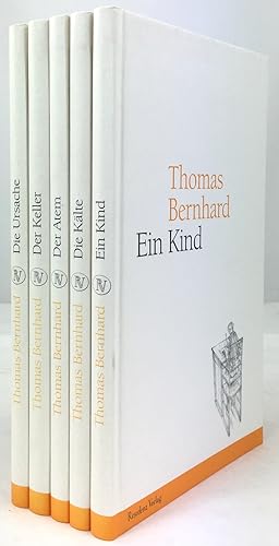 Bild des Verkufers fr Autobiographische Schriften. (5 Bnde, Neuauflage). Die Ursache. Eine Andeutung. / Der Keller. Eine Entziehung. / Der Atem. Eine Entscheidung. / Die Klte. Eine Isolation. / Ein Kind. zum Verkauf von Antiquariat Heiner Henke