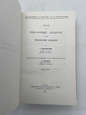 Bild des Verkufers fr Etudes de philosophie ancienne et de philosophie moderne par recueillies et prcdes d'une introduction par V. Delbos zum Verkauf von LIBRAIRIE GIL-ARTGIL SARL